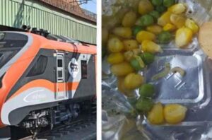 वंदे भारत एक्सप्रेस में यात्री के नास्ते में परोस दिया कीड़ा