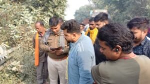 एन एच 227 ए राम जानकी पथ पर सड़क दुघर्टना में हलुआई की मौत