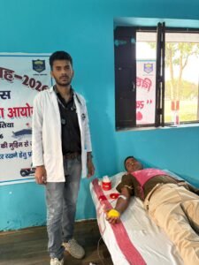 बिहार पुलिस सप्ताह 2026 के छठे दिन पुलिस केंद्र बेतिया में रक्तदान शिविर का आयोजन