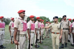 एसपी ने किया पुलिस प्रशिक्षण केंद्र का निरीक्षण