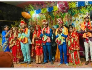बलथर सेवा समिति द्वारा पांच निर्धन कन्याओं का सामूहिक विवाह संपन्न