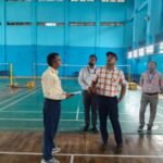 उप विकास आयुक्त ने किया खेल भवन एवं इंडोर बैडमिंटन हॉल का औचक निरीक्षण