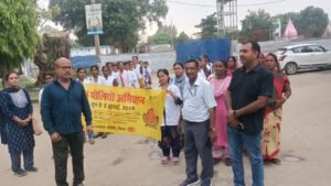 पोलियो उन्मूलन अभियान को लेकर एकमा में निकाली गई जागरूकता रैली