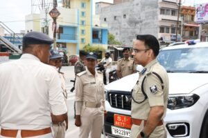 यातायात व्यवस्था के निरीक्षण क्रम में एसपी ने दिए आवश्यक निर्देश