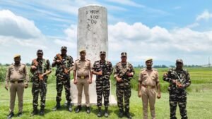 भारत-नेपाल सीमा पर हाई अलर्ट : एसएसबी और बहुआर पुलिस की संयुक्त पेट्रोलिंग