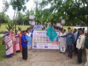 टीकाकरण जागरूकता रैली को हरी झंडी दिखाकर किया गया रवाना