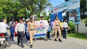 ऐतिहासिक भीतिहरवा गांधी आश्रम में स्वच्छता रैली का आयोजन