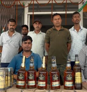 जमुई में Swift कार से 144 लीटर विदेशी शराब बरामद, दो तस्कर गिरफ्तार