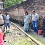 आईटीआई कॉलोनी बेतिया : जलजमाव से निजात के लिए महापौर ने किया स्थल निरीक्षण
