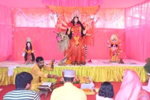 दुर्गा पूजा : एसएसबी 21वीं वाहिनी मुख्यालय में माँ दुर्गा की प्रतिमा स्थापित